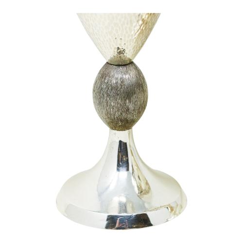 JARRÓN Y RECIPIENTE DECORATIVO EN PLATA DE LOS AÑOS 70