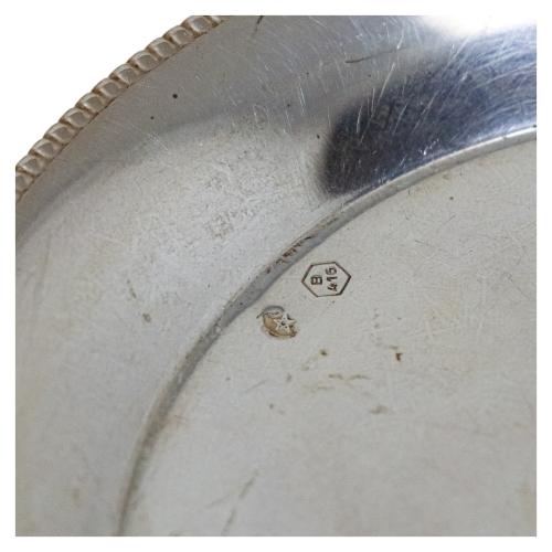 DOS CENICEROS Y PEQUEÑO PLATITO EN PLATA DE LOS AÑOS 70