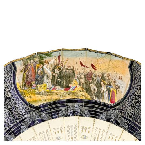 ABANICO DE MEDIADOS DE SIGLO XIX