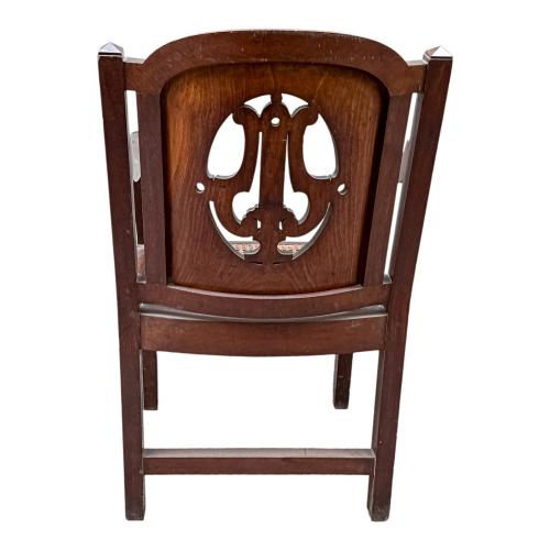 SILLÓN CON APOYABRAZOS DE FINALES DE SIGLO XIX