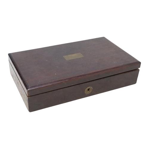 CAJA DE COMPASES INGLESA DE FINALES DE SIGLO XIX