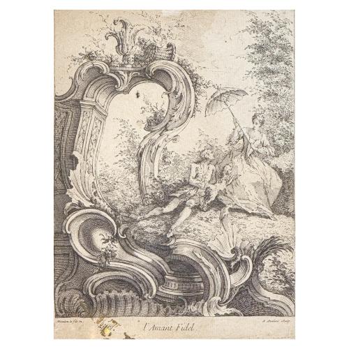 PAREJA DE GRABADOS FRANCESES CIRCA 1800