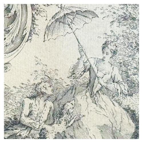 PAREJA DE GRABADOS FRANCESES CIRCA 1800