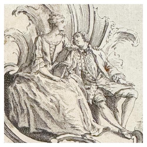 PAREJA DE GRABADOS FRANCESES CIRCA 1800