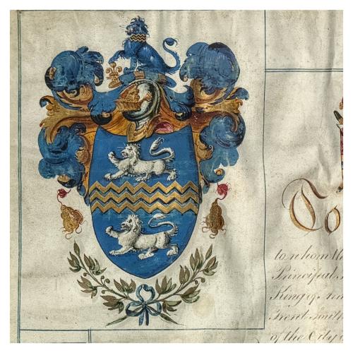 PATENTE DE HERÁLDICA INGLESA 1813