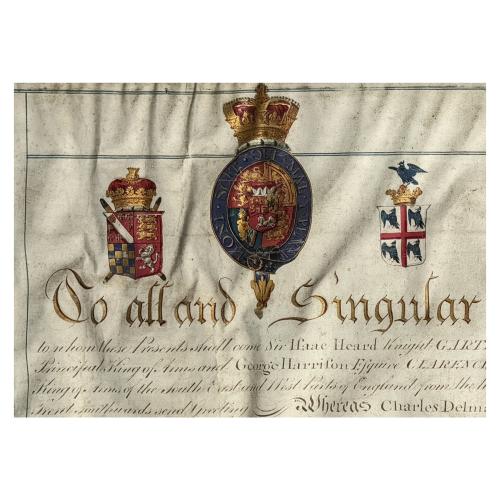 PATENTE DE HERÁLDICA INGLESA 1813