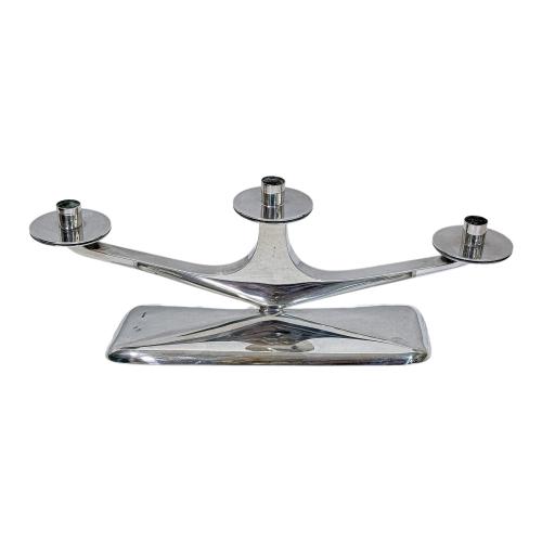 CANDELABRO DE PLATA DEL ÚLTIMO TERCIO DE SIGLO XX