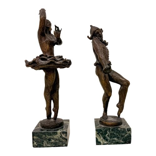 DOS FIGURAS BRONCE FIRMADAS CASAÑAS