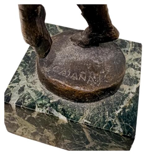 DOS FIGURAS BRONCE FIRMADAS CASAÑAS