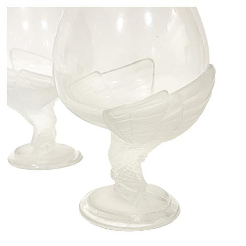 SEIS COPAS COGNAC CRISTAL MEDIADOS SIGLO XX