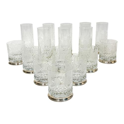 CONJUNTO DE VASOS DE WHISKY Y COMBINADO MEDIADOS SIGLO XX