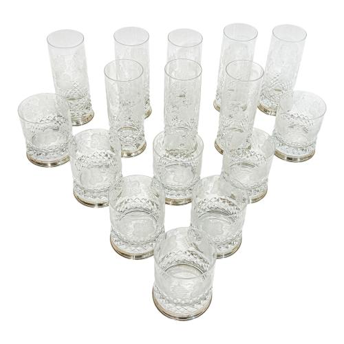 CONJUNTO DE VASOS DE WHISKY Y COMBINADO MEDIADOS SIGLO XX