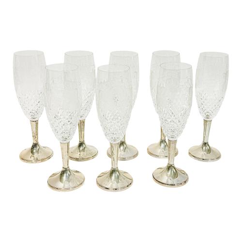 CONJUNTO DE COPAS DE CAVA MEDIADOS SIGLO XX