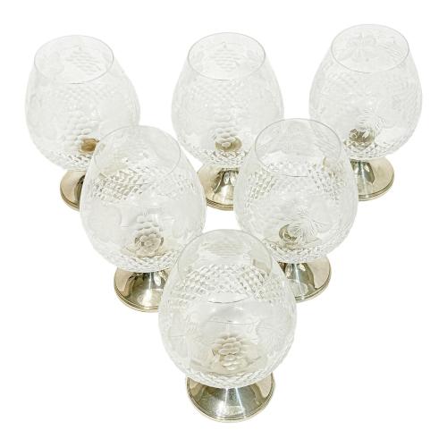 CONJUNTO DE COPAS DE COGNAC MEDIADOS SIGLO XX