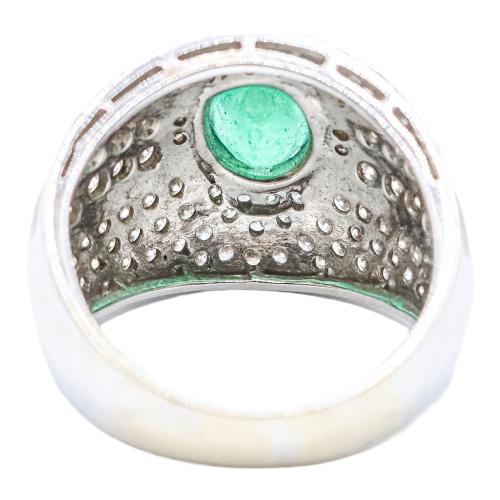 ANILLO CON ESMERALDA Y BRILLANTES