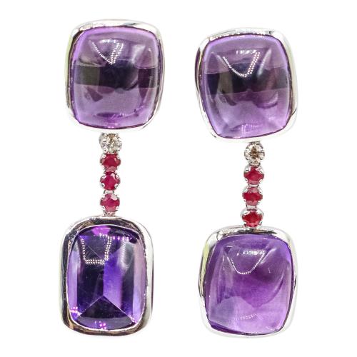 PENDIENTES LARGOS CON AMATISTAS