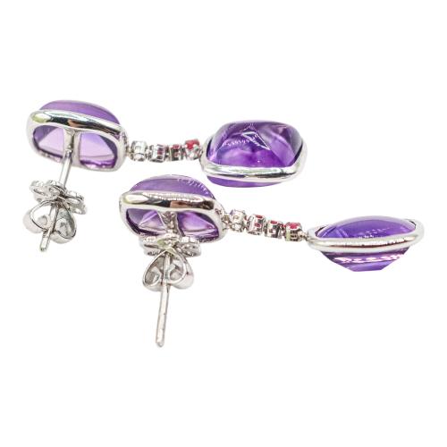 PENDIENTES LARGOS CON AMATISTAS
