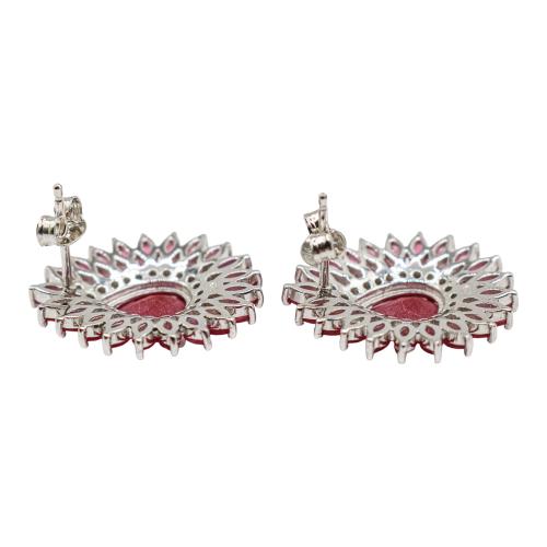 PENDIENTES ROSETONES CON CIRCONITAS