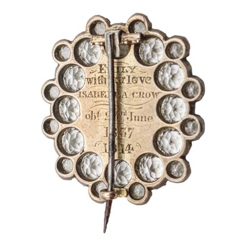 BROCHE INGLÉS MEMENTO MORI, DE PPS. DEL S.XX