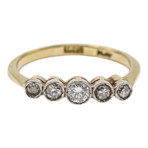 SORTIJA CINQUILLO CON DIAMANTES DE LOS AÑOS 30
