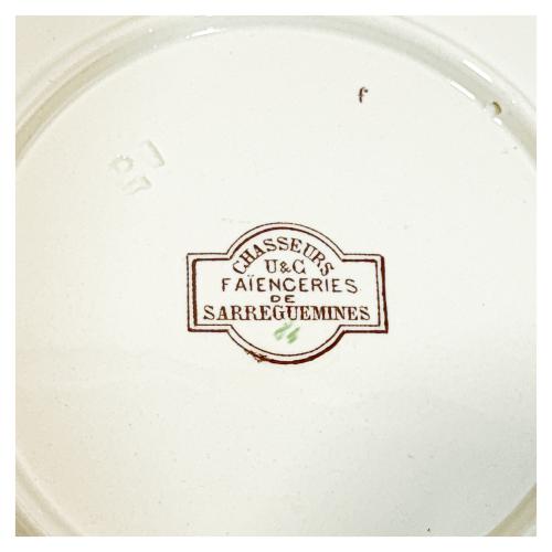 DOCE PLATOS DE LOZA SARREGUEMINES DE PRINCIPIOS DEL S.XX
