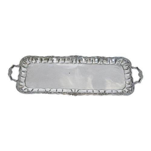 BANDEJA PARA PASTEL EN PLATA DE MEDIADOS DEL S.XX