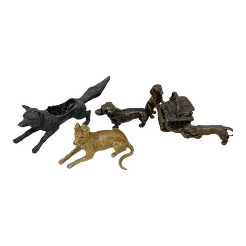 CUATRO FIGURAS EN BRONCE VIENES DE PPS. DEL S.XX