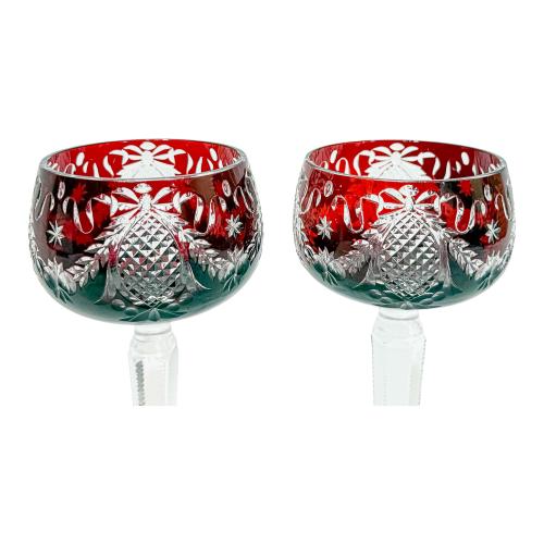 PAREJA DE COPAS DE BOHEMIA, PRIMER TERCIO S.XX