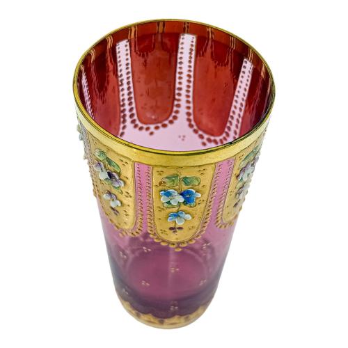 VASO EN CRISTAL ESMALTADO