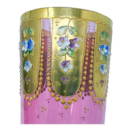 VASO EN CRISTAL ESMALTADO