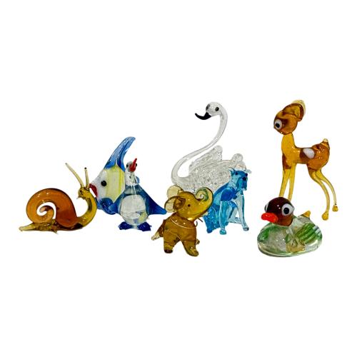 CONJUNTO DE FIGURITAS EN CRISTAL DE MURANO