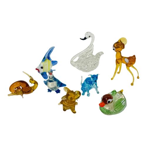 CONJUNTO DE FIGURITAS EN CRISTAL DE MURANO