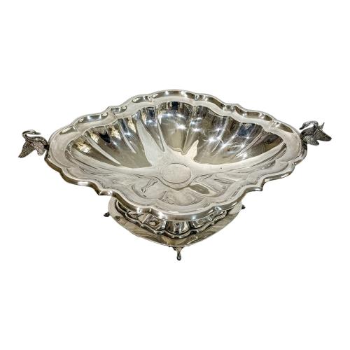 CENTRO DE MESA EN PLATA DE MEDIADOS DEL S.XX
