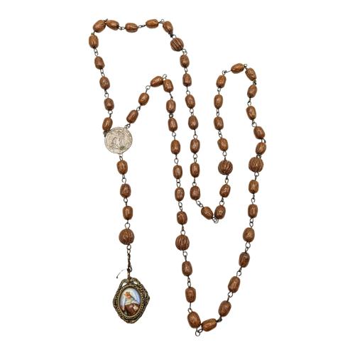 ROSARIO CON RELICARIO DEL S.XIX