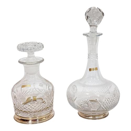 PAREJA DE BOTELLAS LICORERAS MEDIADOS DE SIGLO XX