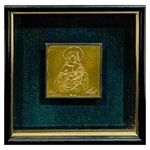 PLACA DE ORO ENMARCADA