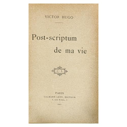 POST-SCRIPTUM DE MA VIE