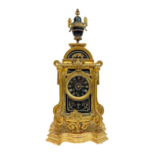 RELOJ CON GUARNICIÓN FRANCÉS ÚLTIMO TERCIO DE S. XIX