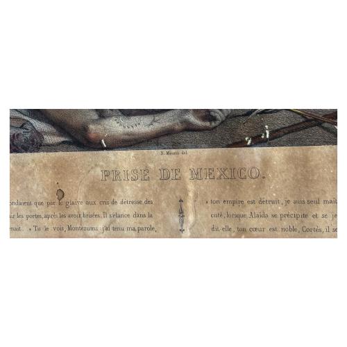 LITOGRAFÍA ENMARCADA DEL ÚLTIMO CUARTO DE SIGLO XIX