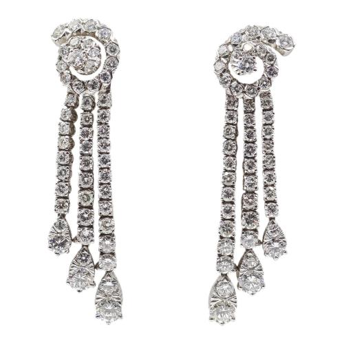 PENDIENTES LARGOS CON BRILLANTES