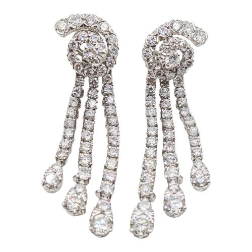 PENDIENTES LARGOS CON BRILLANTES