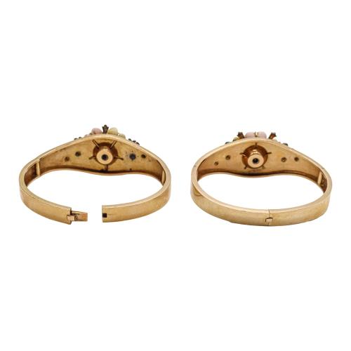 ADEREZO CON CORAL Y DIAMANTES DEL S.XIX