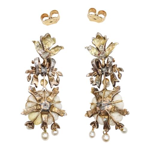 ADEREZO CON CORAL Y DIAMANTES DEL S.XIX