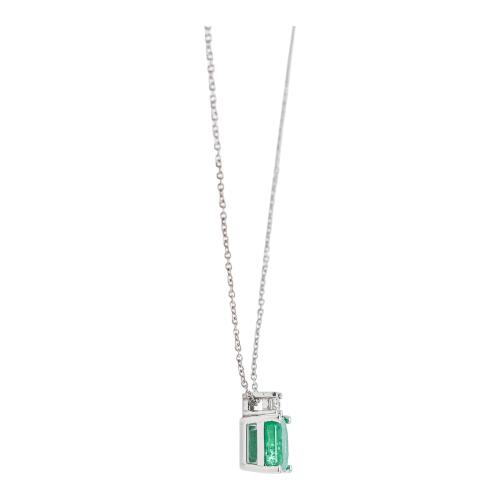 COLGANTE CON ESMERALDA Y BRILLANTE