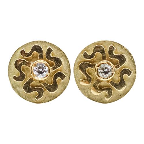 PENDIENTES SOL CON BRILLANTES
