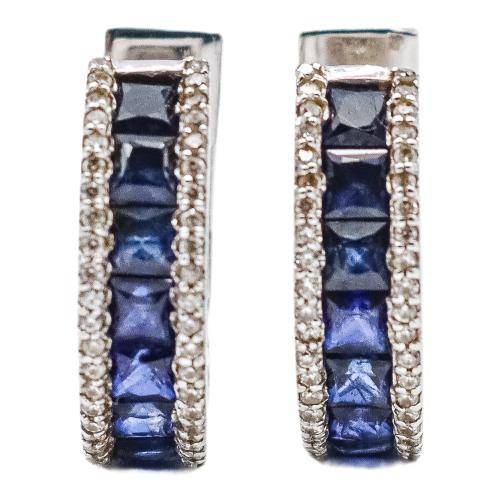PENDIENTES ARGOLLAS CON ZAFIROS
