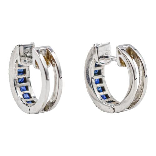 PENDIENTES ARGOLLAS CON ZAFIROS