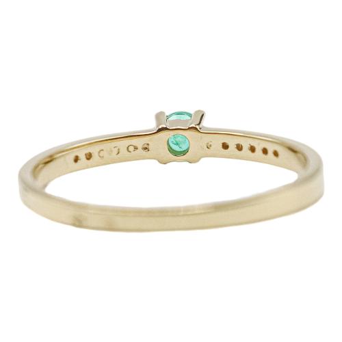 ANILLO CON ESMERALDA Y BRILLANTES