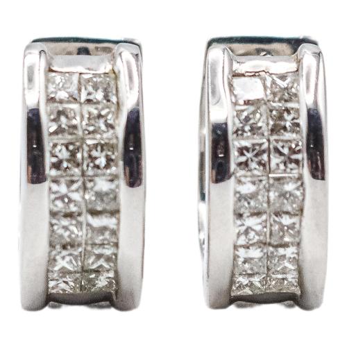 PENDIENTES ARGOLLAS CON DIAMANTES