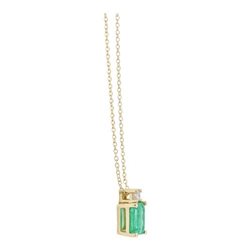 COLGANTE CON ESMERALDA Y BRILLANTE
